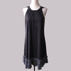 MSK Black Sleeveless Dress w/ Ruffle Hem